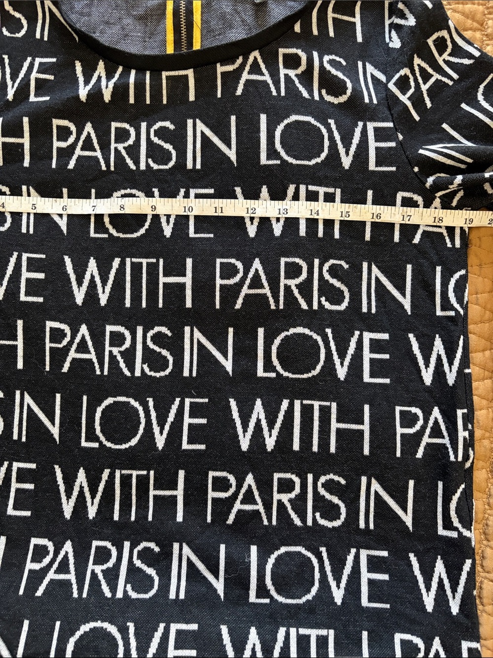 Street One “In Love With Paris” Graphic Sweater Top Black White French Chic | M - Picture 5 of 6